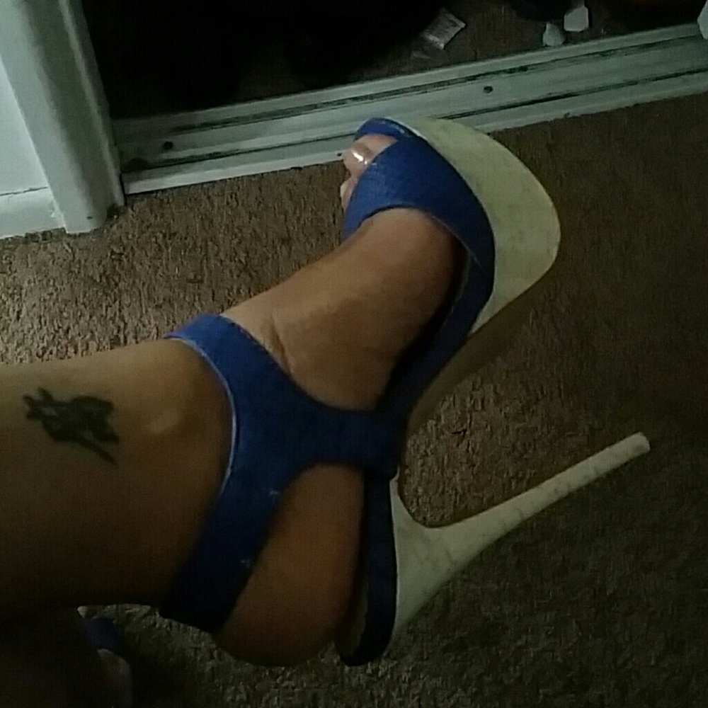 COPY - Blue Platform Heels/Sandals